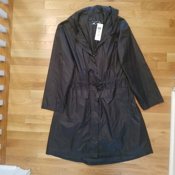 Eileen Fisher Jackets & Blazers - HOST PICK 11/23/22  Eileen Fisher Hooded Recycled Nylon Trench - Graphite - S